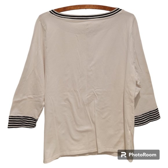 Talbots Bateau Neck Tee — Size 2X / Plus Size - Picture 3 of 9